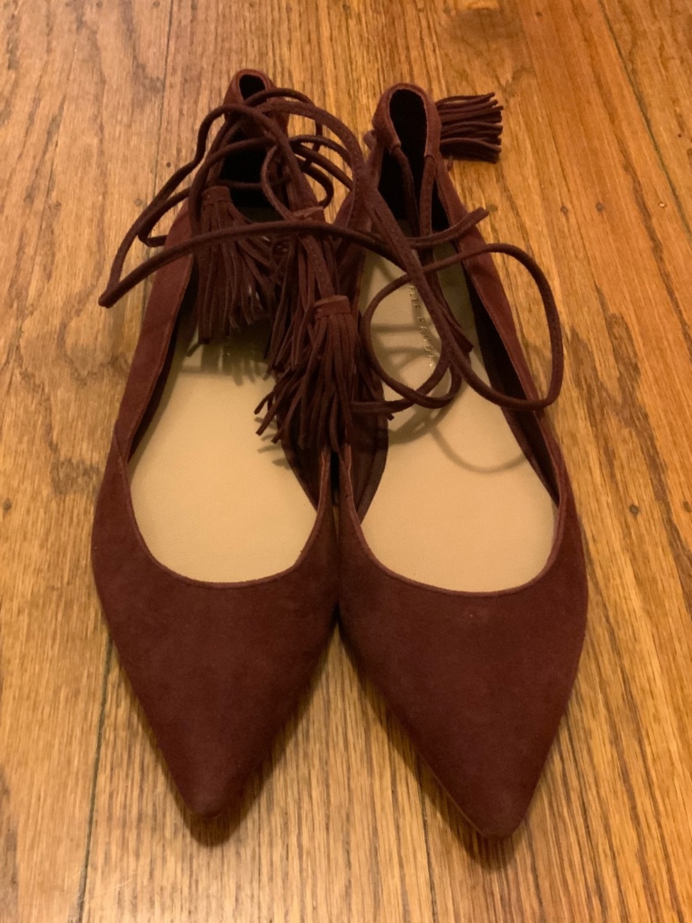 NWT Loeffler Randall Pointed-toe Ballerina Shoes Size 9 Wine Burgundy Neiman